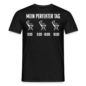 Grillen Grillsaison Perfekter Tag - Männer T-Shirt - Schwarz - Vorne - AI Model Male 178 light (178cm)