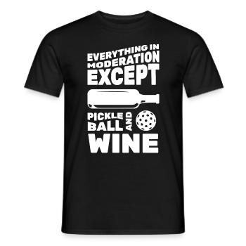 Drôle de vin et de pickleball - T-shirt homme - noir - Devant - AI Model Male 178 light (178cm)