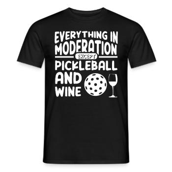 Drôle de vin et de pickleball - T-shirt homme - noir - Devant - AI Model Male 178 light (178cm)