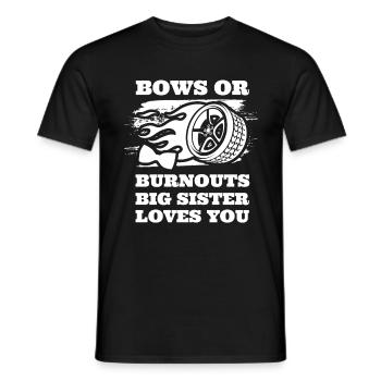 Burnouts Or Bows Gender Reveal Party - T-shirt homme - noir - Devant - AI Model Male 178 light (178cm)