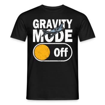 Pilot Gravity Mode Off Flugzeug Luftfahrt Flieger - Männer T-Shirt - Schwarz - Vorne - AI Model Male 178 light (178cm)