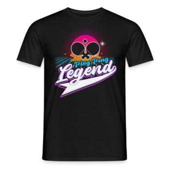 Cool Retro Crossing Raquettes Ping Pong Légende - T-shirt homme - noir - Devant - AI Model Male 178 light (178cm)
