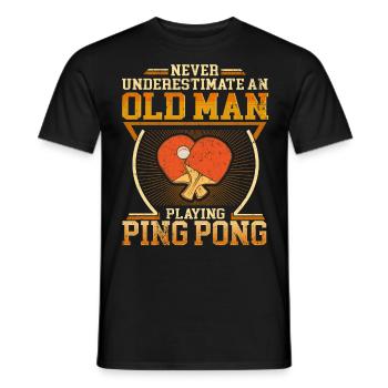Cool Ping Pong Papa Joueur de Ping Pong Père - T-shirt homme - noir - Devant - AI Model Male 178 light (178cm)
