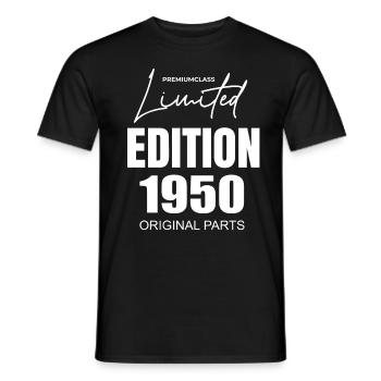 Édition limitée 1950 - T-shirt homme - noir - Devant - AI Model Male 178 light (178cm)