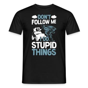 Météorologie des ouragans Storm Chaser - T-shirt homme - noir - Devant - AI Model Male 178 light (178cm)