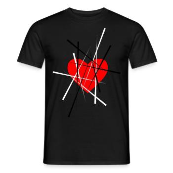 L'amour - si beau, mais pas toujours facile - T-shirt homme - noir - Devant - AI Model Male 178 light (178cm)