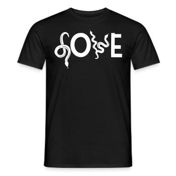 Snake Serpent Love - Men's T-Shirt - black - Front - AI Model Male 178 light (178cm)