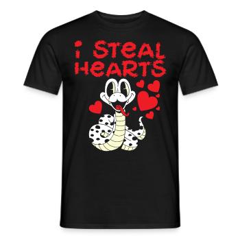 Snake Serpent Retro Vintage - Männer T-Shirt - Schwarz - Vorne - AI Model Male 178 light (178cm)