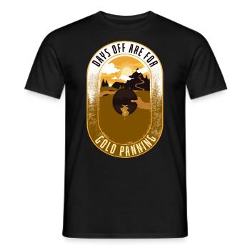 Gouden Plaquette Met Kruising Picke Gold Miner - Heren T-shirt - zwart - Voor - AI Model Male 178 light (178cm)