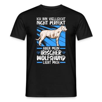 Mein Irischer Wolfshund liebt mich Wolfhound - Männer T-Shirt - Schwarz - Vorne - AI Model Male 178 light (178cm)