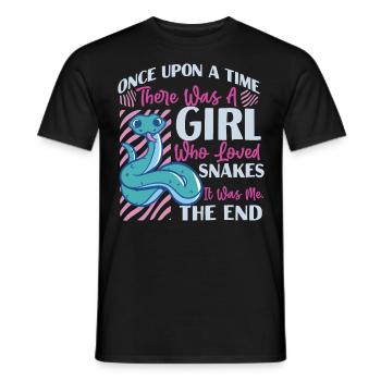 Snake Serpent Girl Once Upon A - Men's T-Shirt - black - Front - AI Model Male 178 light (178cm)