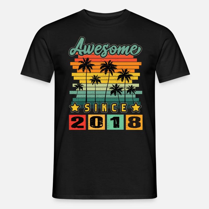 Awesome Since 2018 - Männer T-Shirt - Schwarz