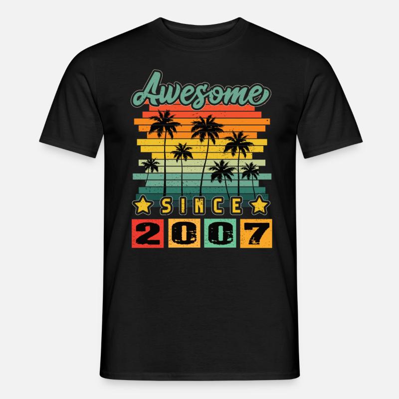 Awesome Since 2007 - Männer T-Shirt - Schwarz