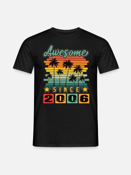 Awesome Since 2006 - Men's T-Shirt - black
