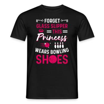 This Princess Wears Bowling Shoes für Bowler Frau - Männer T-Shirt - Schwarz - Vorne - AI Model Male 178 light (178cm)