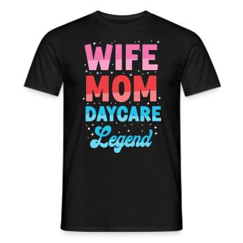 Childcare Daycare Provider Teacher - Men's T-Shirt - black - Front - AI Model Male 178 light (178cm)