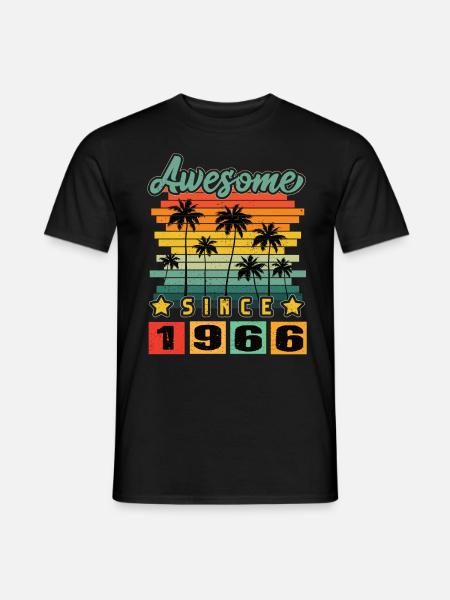 Awesome Since 1966 - Men's T-Shirt - black