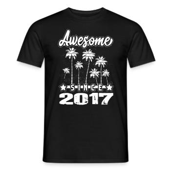Awesome Since 2017 - Men's T-Shirt - black - Front - AI Model Male 178 light (178cm)
