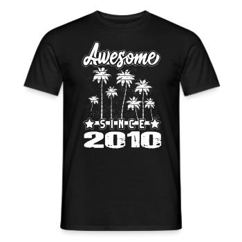 Génial depuis 2010 - T-shirt homme - noir - Devant - AI Model Male 178 light (178cm)