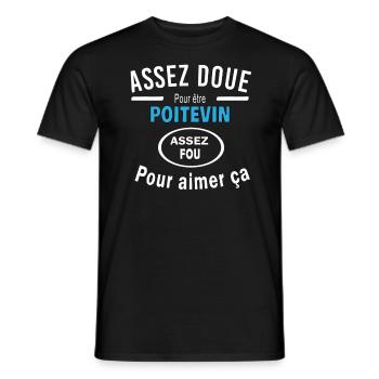 Assez doue pour etre POITEVIN - T-shirt homme - noir - Devant - AI Model Male 178 light (178cm)