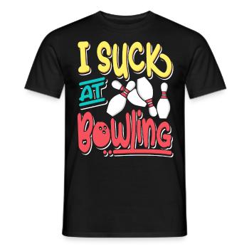 I'm Bad In Bowling Bowler - Men's T-Shirt - black - Front - AI Model Male 178 light (178cm)