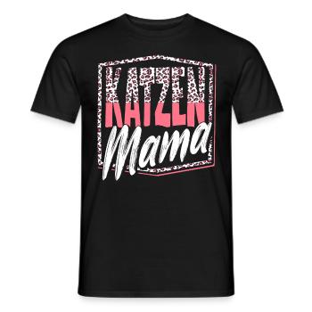 Katzen Mama Kätzchen Katzenbesitzerin Katze - Männer T-Shirt - Schwarz - Vorne - AI Model Male 178 light (178cm)