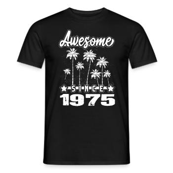 Awesome Since 1975 - Men's T-Shirt - black - Front - AI Model Male 178 light (178cm)