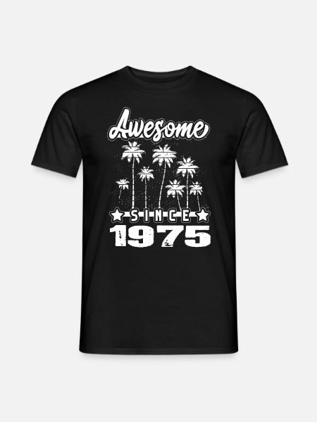 Awesome Since 1975 - Men's T-Shirt - black