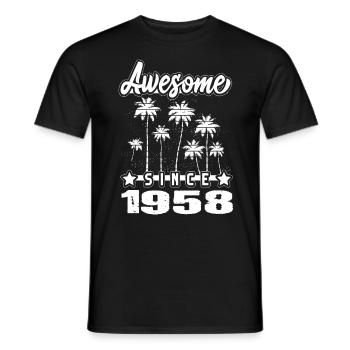 Génial depuis 1958 - T-shirt homme - noir - Devant - AI Model Male 178 light (178cm)