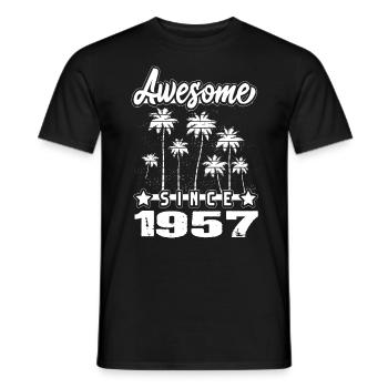 Génial depuis 1957 - T-shirt homme - noir - Devant - AI Model Male 178 light (178cm)