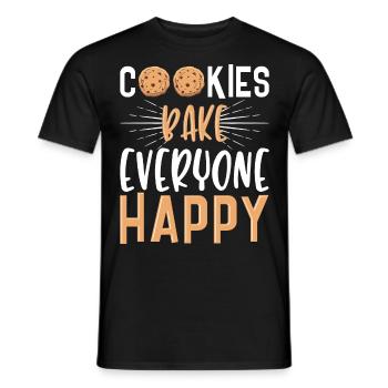 Chocolate Chip Cookies Chocoholic Lifestyle Gesche - Men's T-Shirt - black - Front - AI Model Male 178 light (178cm)