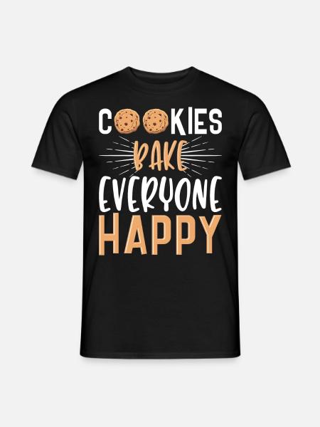 Chocolate Chip Cookies Chocoholic Lifestyle Gesche - Männer T-Shirt - Schwarz
