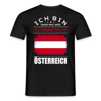 Ich Bin Dann Mal Weg Nach Österreich Fahne Urlaub - Männer T-Shirt - Schwarz - Vorne - AI Model Male 178 light (178cm)