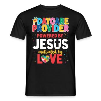 Fournisseur de services de garde d’enfants Enseignant - T-shirt homme - noir - Devant - AI Model Male 178 light (178cm)
