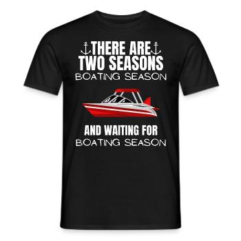 Boot Regatta . Motorboot Motoryacht . Yacht Segeln - Männer T-Shirt - Schwarz - Vorne - AI Model Male 178 light (178cm)