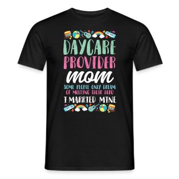 Fournisseur de services de garde d’enfants Enseignant - T-shirt homme - noir - Devant - AI Model Male 178 light (178cm)