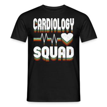 Cardiology Team Cardiologist - Men's T-Shirt - black - Front - AI Model Male 178 light (178cm)