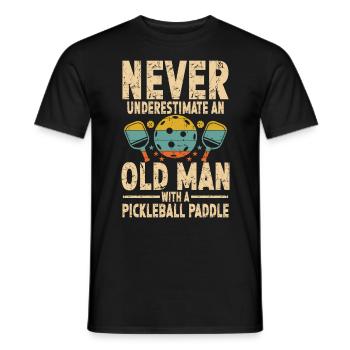 Joueurs de pickleball - T-shirt homme - noir - Devant - AI Model Male 178 light (178cm)
