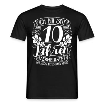 10 Jahre Verheiratet Hochzeitstag - Männer T-Shirt - Schwarz - Vorne - AI Model Male 178 light (178cm)