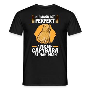 Capybaras sind perfekt südamerikanisches Capybara - Männer T-Shirt - Schwarz - Vorne - AI Model Male 178 light (178cm)