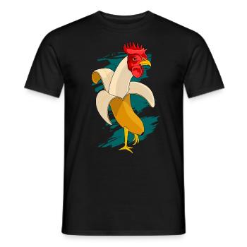 Poulet Banane Poulets Agriculteur Agriculteur Ferme - T-shirt homme - noir - Devant - AI Model Male 178 light (178cm)