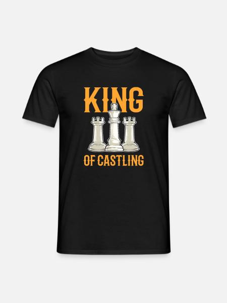 King Of Castling Chess Board Game Chess Lover - Men's T-Shirt - black