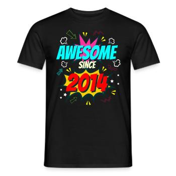 8.Geburtstag comic Jahrgang 2014 - Männer T-Shirt - Schwarz - Vorne - AI Model Male 178 light (178cm)