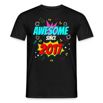 5.Geburtstag comic Jahrgang 2017 - Männer T-Shirt - Schwarz - Vorne - AI Model Male 178 light (178cm)