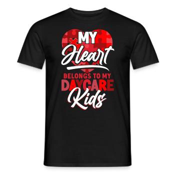 Fournisseur de services de garde d’enfants Enseignant - T-shirt homme - noir - Devant - AI Model Male 178 light (178cm)