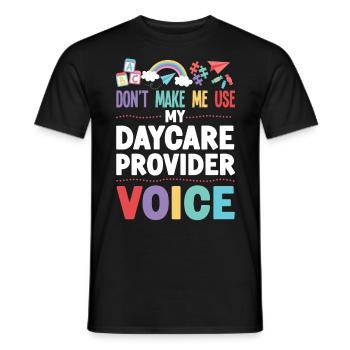 Fournisseur de services de garde d’enfants Enseignant - T-shirt homme - noir - Devant - AI Model Male 178 light (178cm)