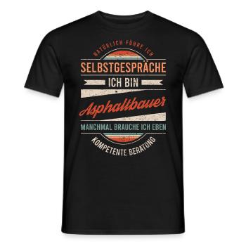 Asphaltbauer Arbeitskollege Kollege Geschenk Retro - Männer T-Shirt - Schwarz - Vorne - AI Model Male 178 light (178cm)