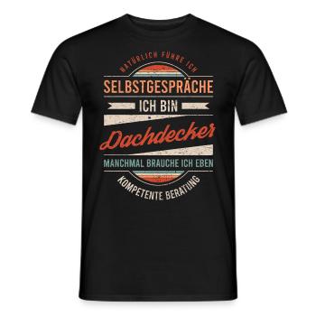 Dachdecker Arbeitskollege Kollege Geschenk Retro - Männer T-Shirt - Schwarz - Vorne - AI Model Male 178 light (178cm)