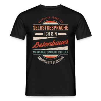 Betonbauer Arbeitskollege Kollege Geschenk Retro - Männer T-Shirt - Schwarz - Vorne - AI Model Male 178 light (178cm)