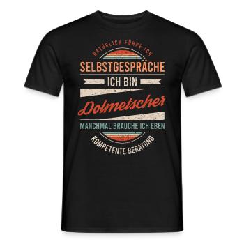 Dolmetscher Arbeitskollege Kollege Geschenk Retro - Männer T-Shirt - Schwarz - Vorne - AI Model Male 178 light (178cm)